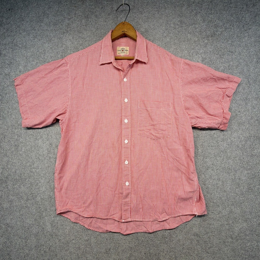 Edwin Red Checked Work Shirt Medium Button Up Made In Japan